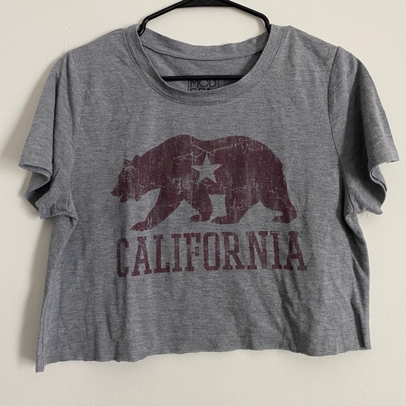 Grey California Crop Top Size XL Rarely Worn - Picture 1 of 4